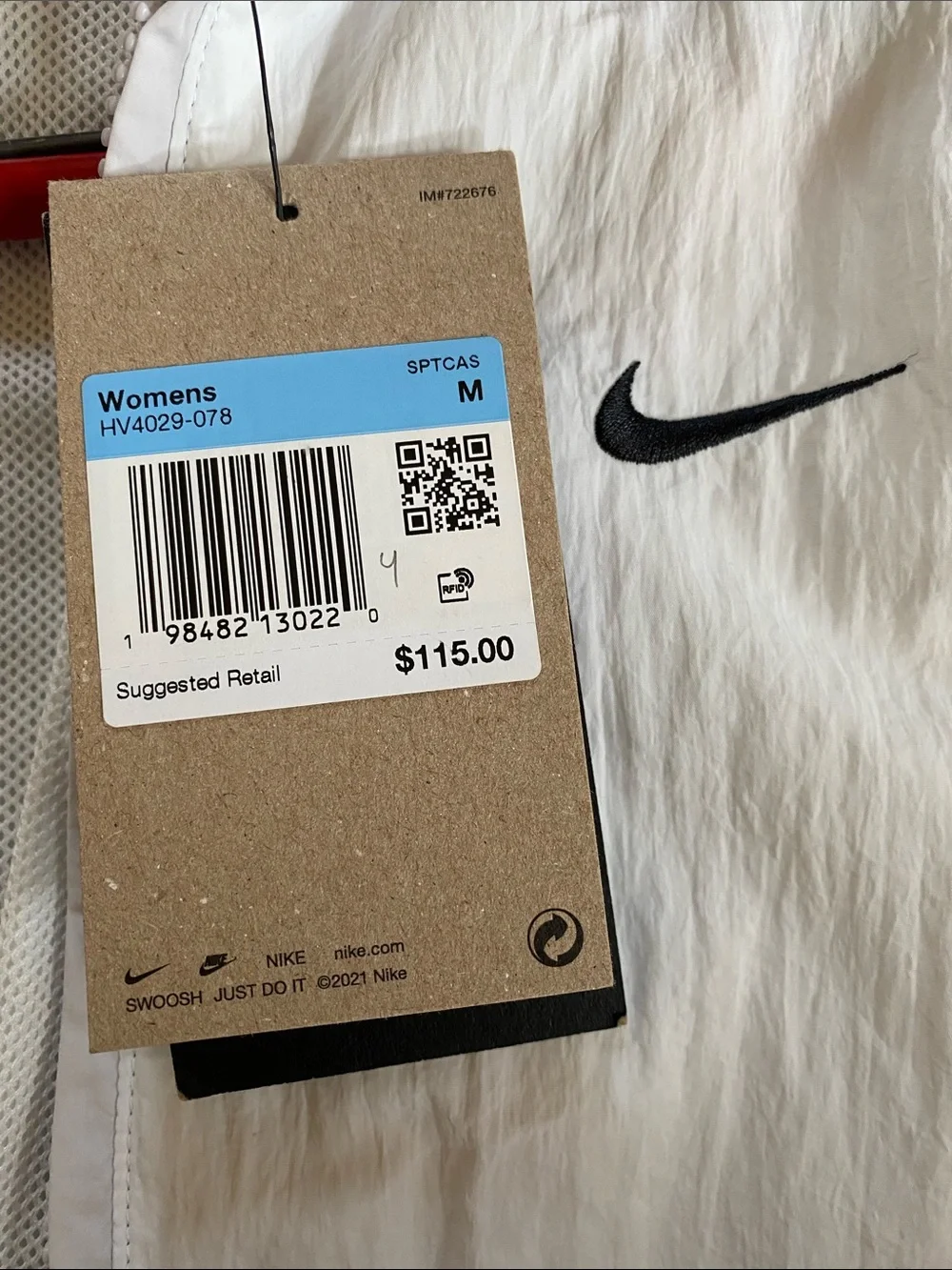 Nike Full Zip Embroidered Logo Oversized Jacket NWT
